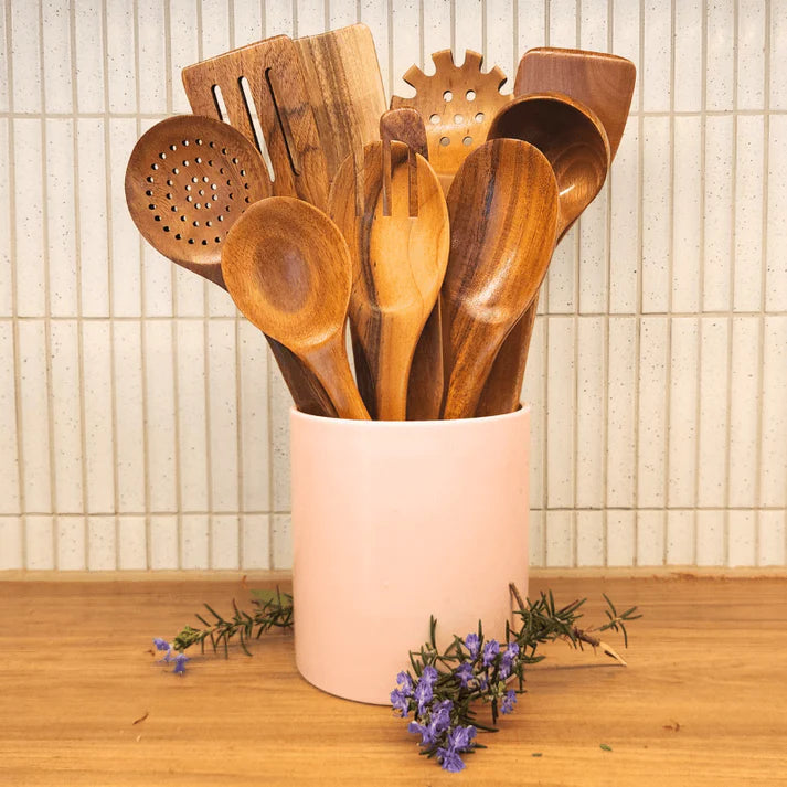 CoreSet™ 9-Piece Acacia Utensil Collection