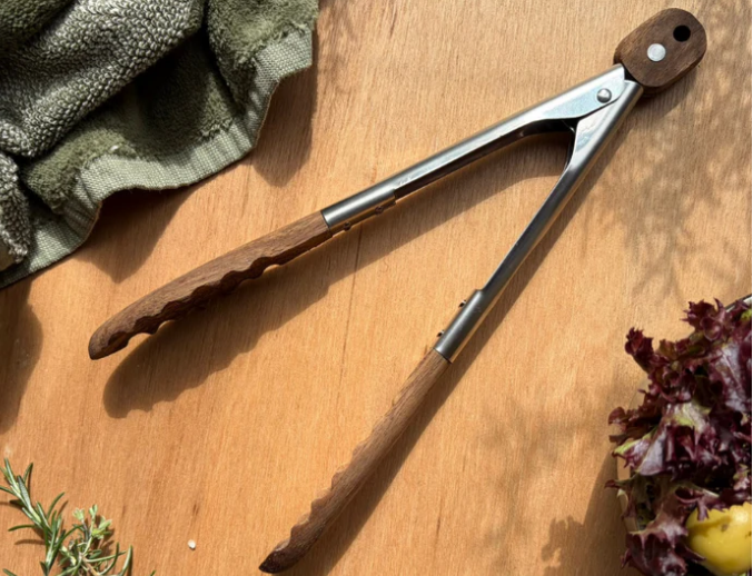 EmberGrip™ Acacia Tongs